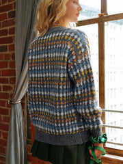 V-Neck Button Down Knit Cardigan OutfitFlow