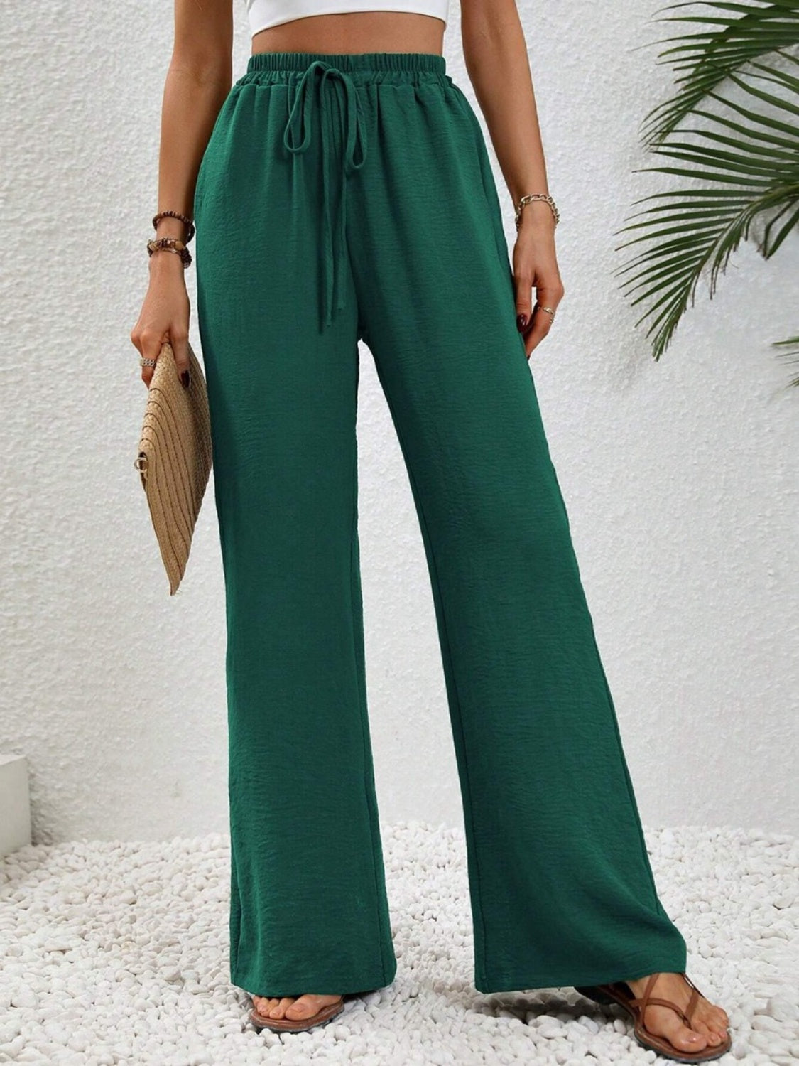 Outfit Flow - Wide Leg Drawstring Pants