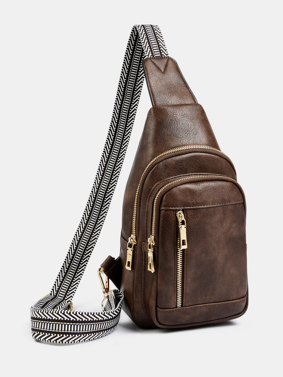 Outfit Flow - PU Leather Adjustable Strap Crossbody Bag