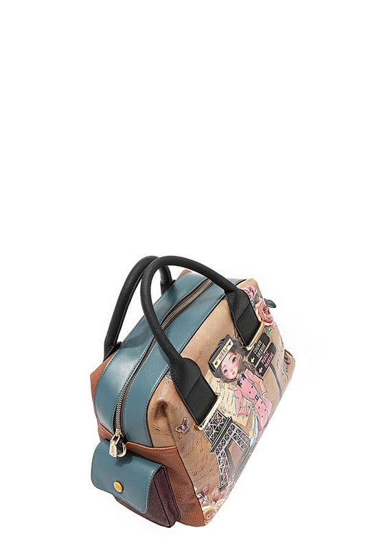 Nicole Lee USA Eco-Leather Boston Bag OutfitFlow