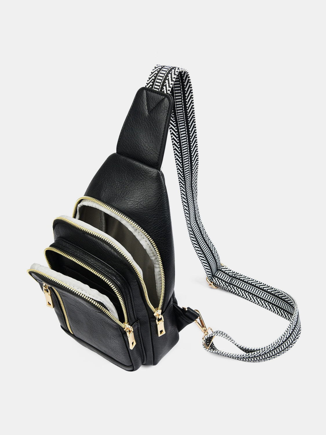 Outfit Flow - PU Leather Adjustable Strap Crossbody Bag