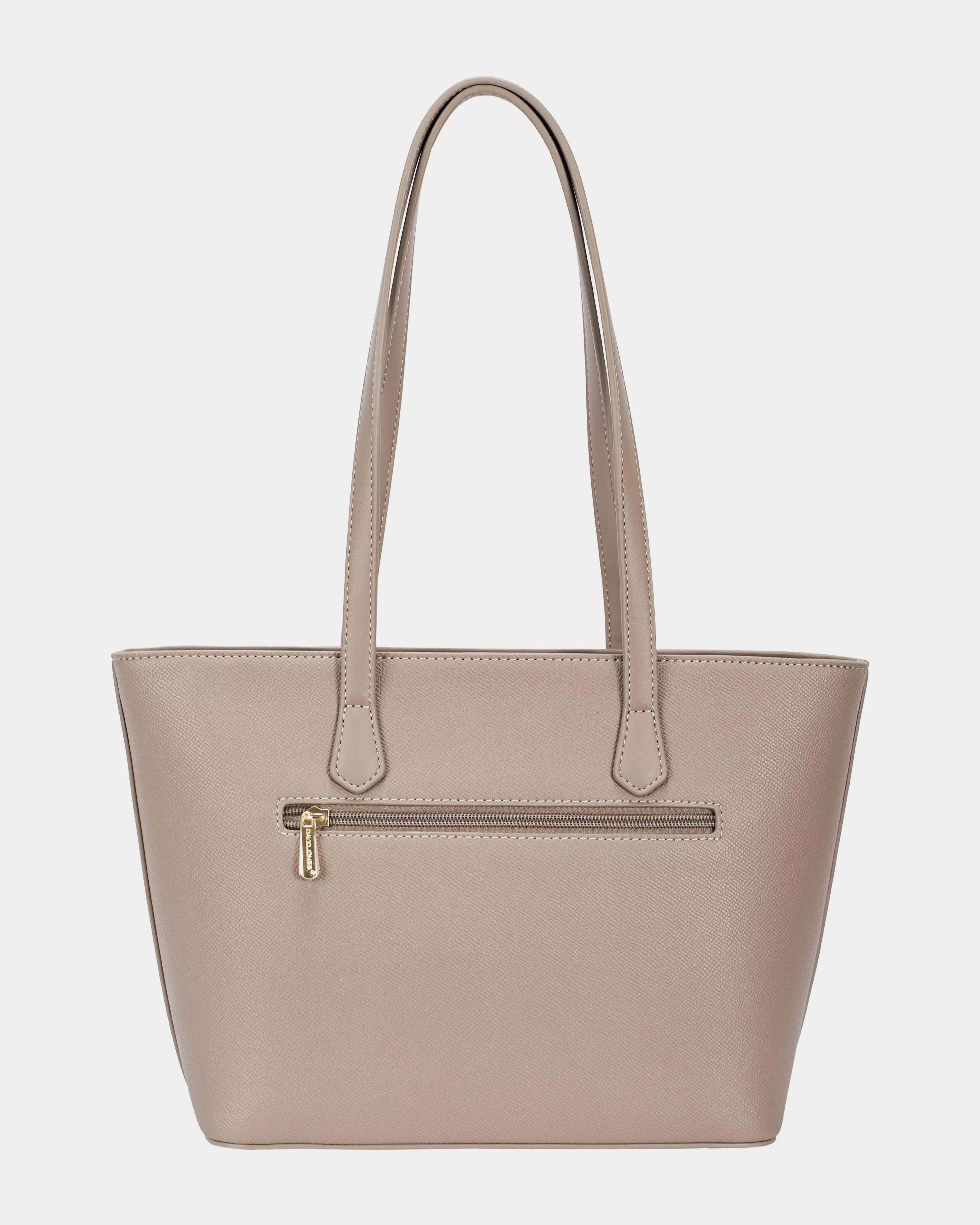 David Jones Leather Tote Bag with Gold Hardware Trendsi