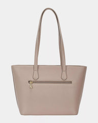 David Jones Leather Tote Bag with Gold Hardware Trendsi
