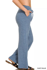 Zenana Ribbed Drawstring Lounge Pants OutfitFlow