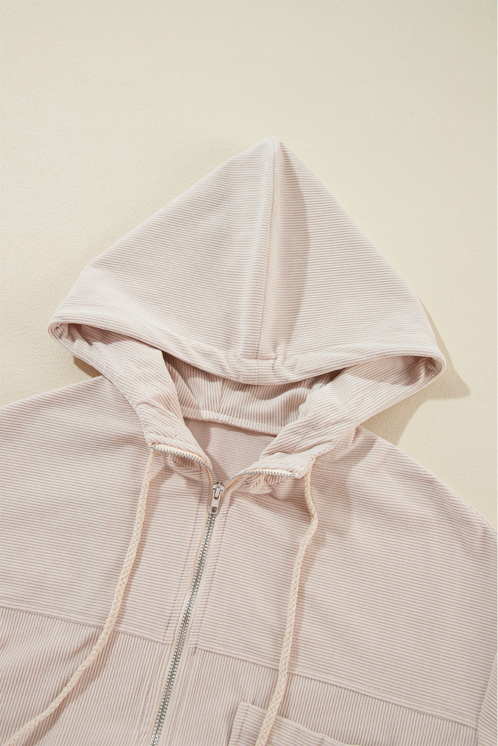 Outfit Flow - Pocketed Zip Up Long Sleeve Hooded Jacket