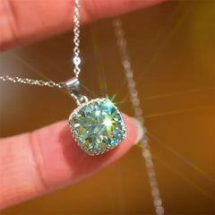 5 Carat Moissanite 925 Sterling Silver Pendant Necklace OutfitFlow