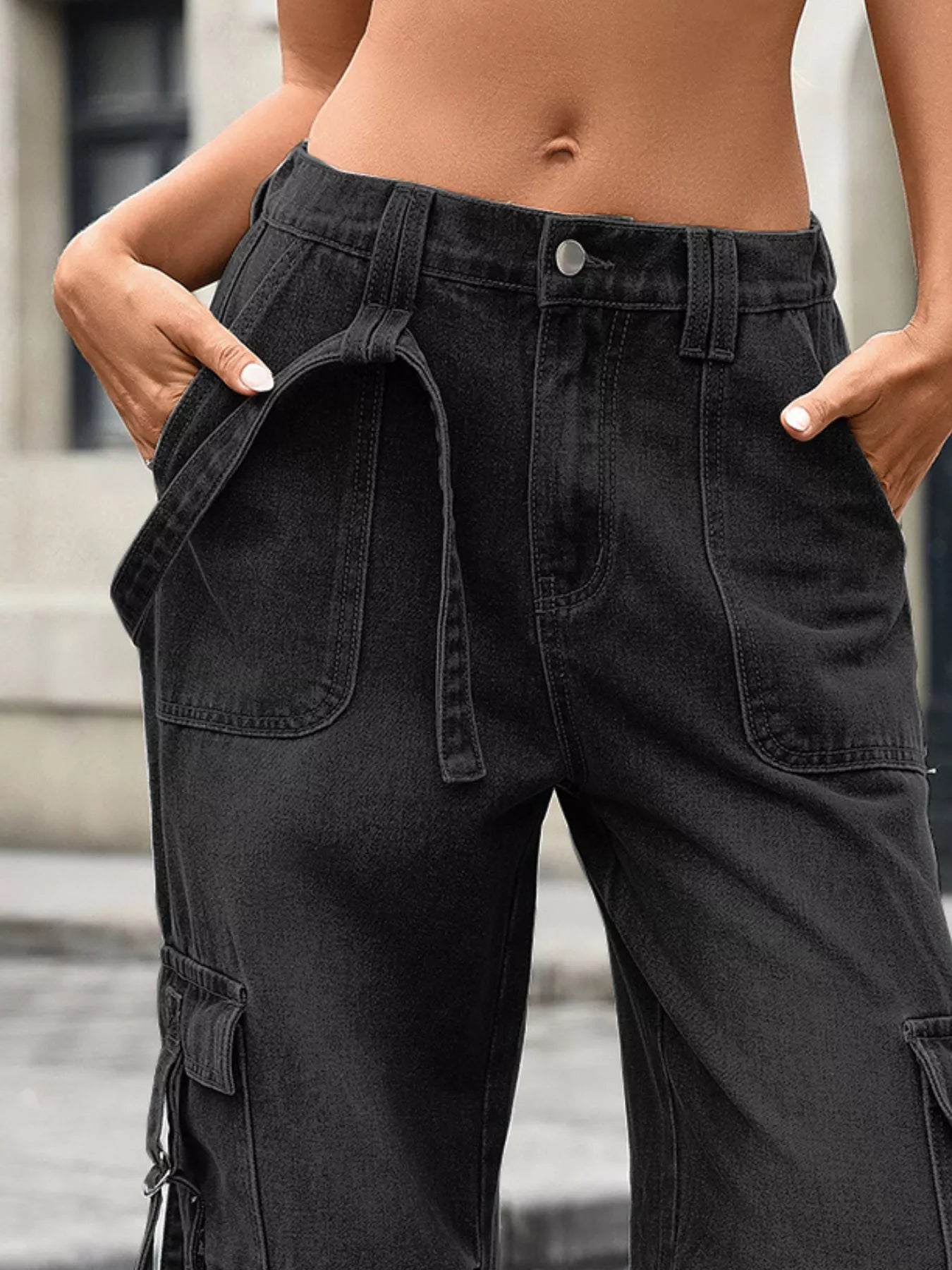 Wide Leg Cargo Jeans OutfitFlow