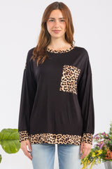 Outfit Flow - Celeste Full Size Leopard Round Neck Dropped Shoulder T-Shirt