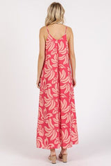 Mittoshop Printed V-Neck Maxi Cami Dress with Pockets OutfitFlow