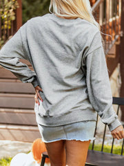 Halloween Spooky Ghost Sequin Sweatshirt OutfitFlow