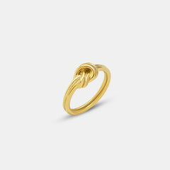 Titanium Steel Knot Ring Gold OutfitFlow