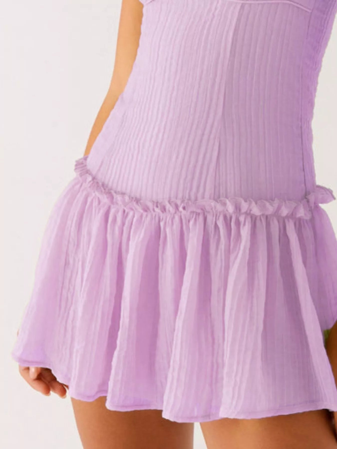 Ruffle Hem Cami Mini Dress OutfitFlow