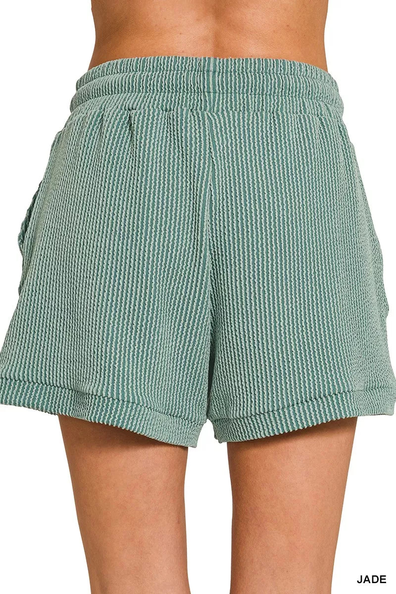 Zenana Raised Rib Cap Sleeve Top & Shorts Set OutfitFlow