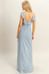 HYFVE Chiffon Ruffle Trim Midi Dress OutfitFlow