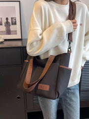 Canvas Shoulder Bag with Adjustable Strap OutfitFlow