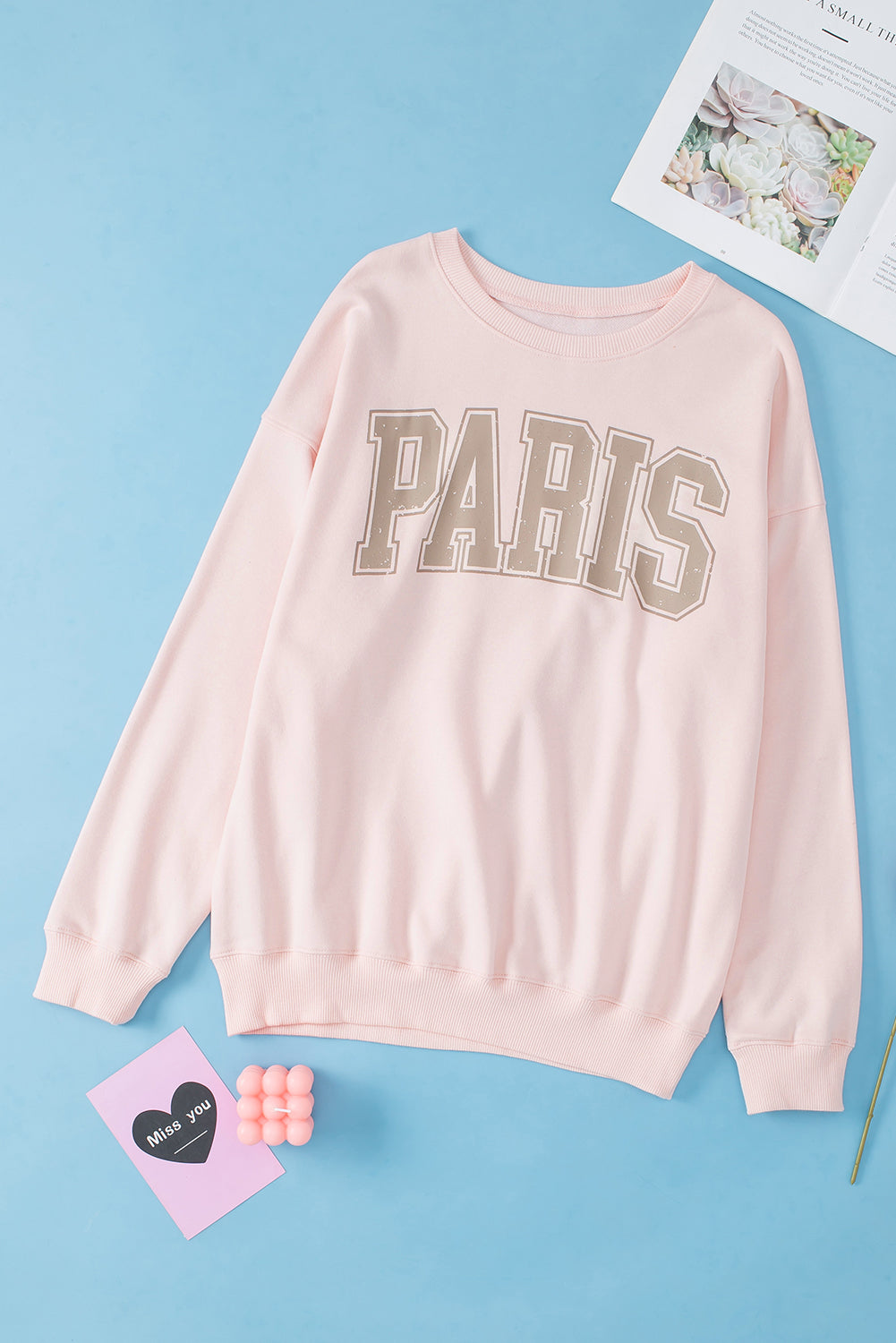 Outfit Flow -  PARIS Round Neck Long Sleeve Sweatshirt