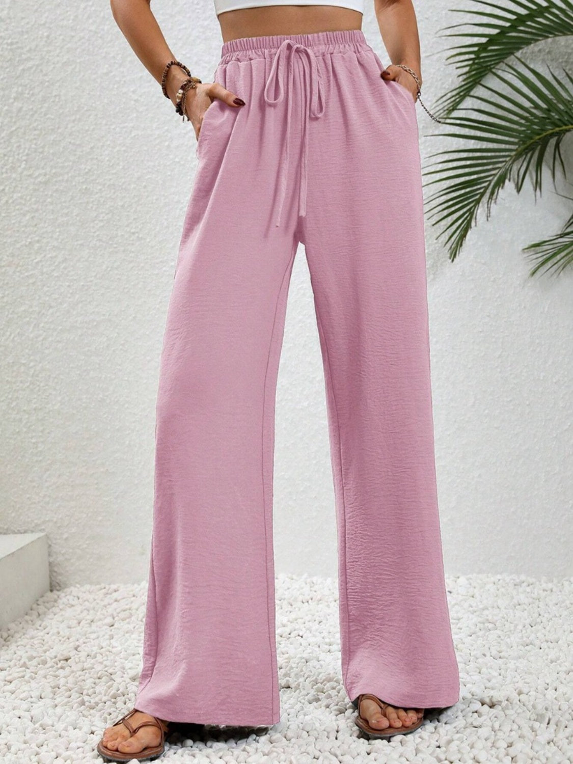 Outfit Flow - Wide Leg Drawstring Pants