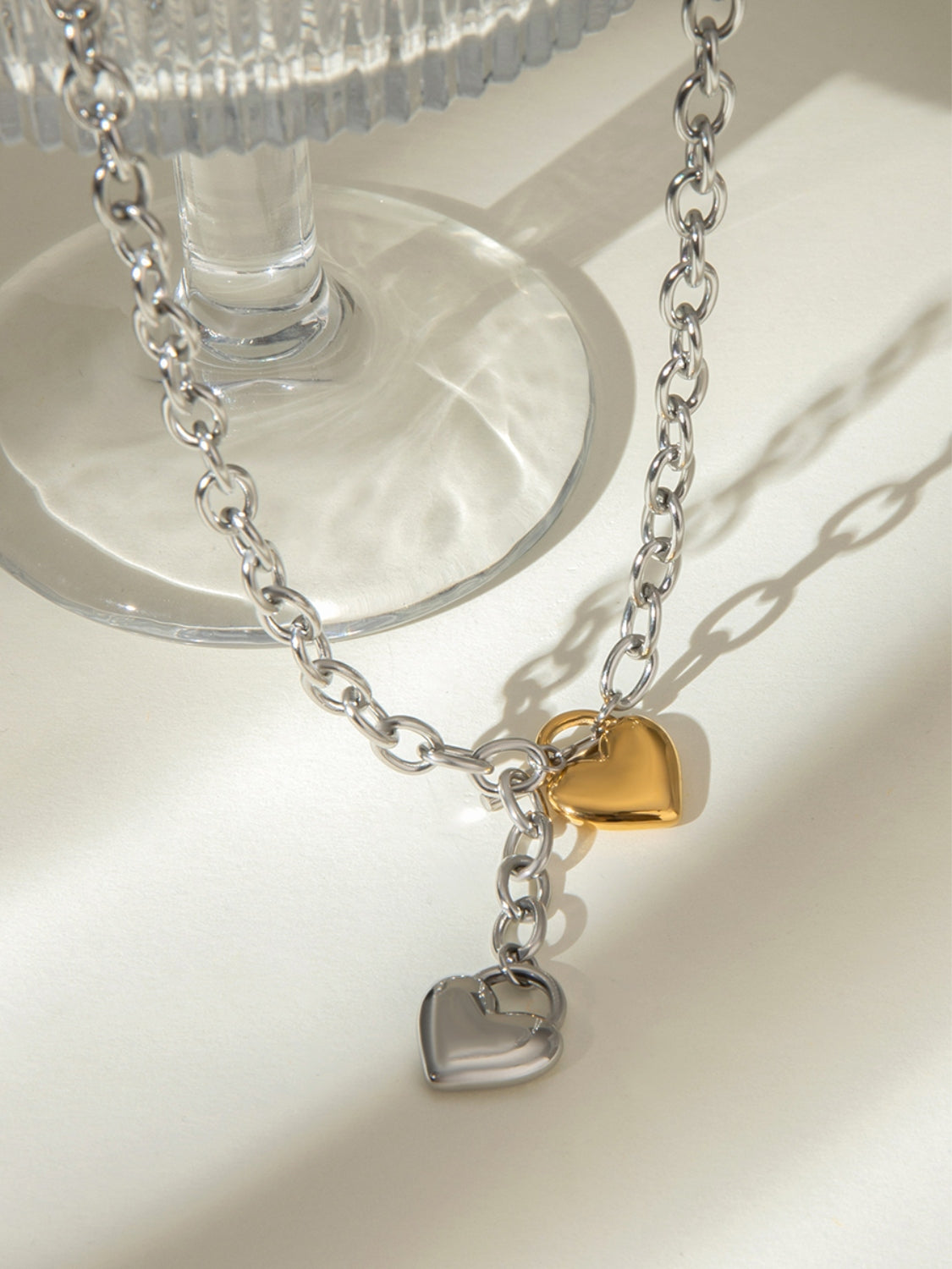 Outfit Flow - Stainless Steel Heart Chain Necklace