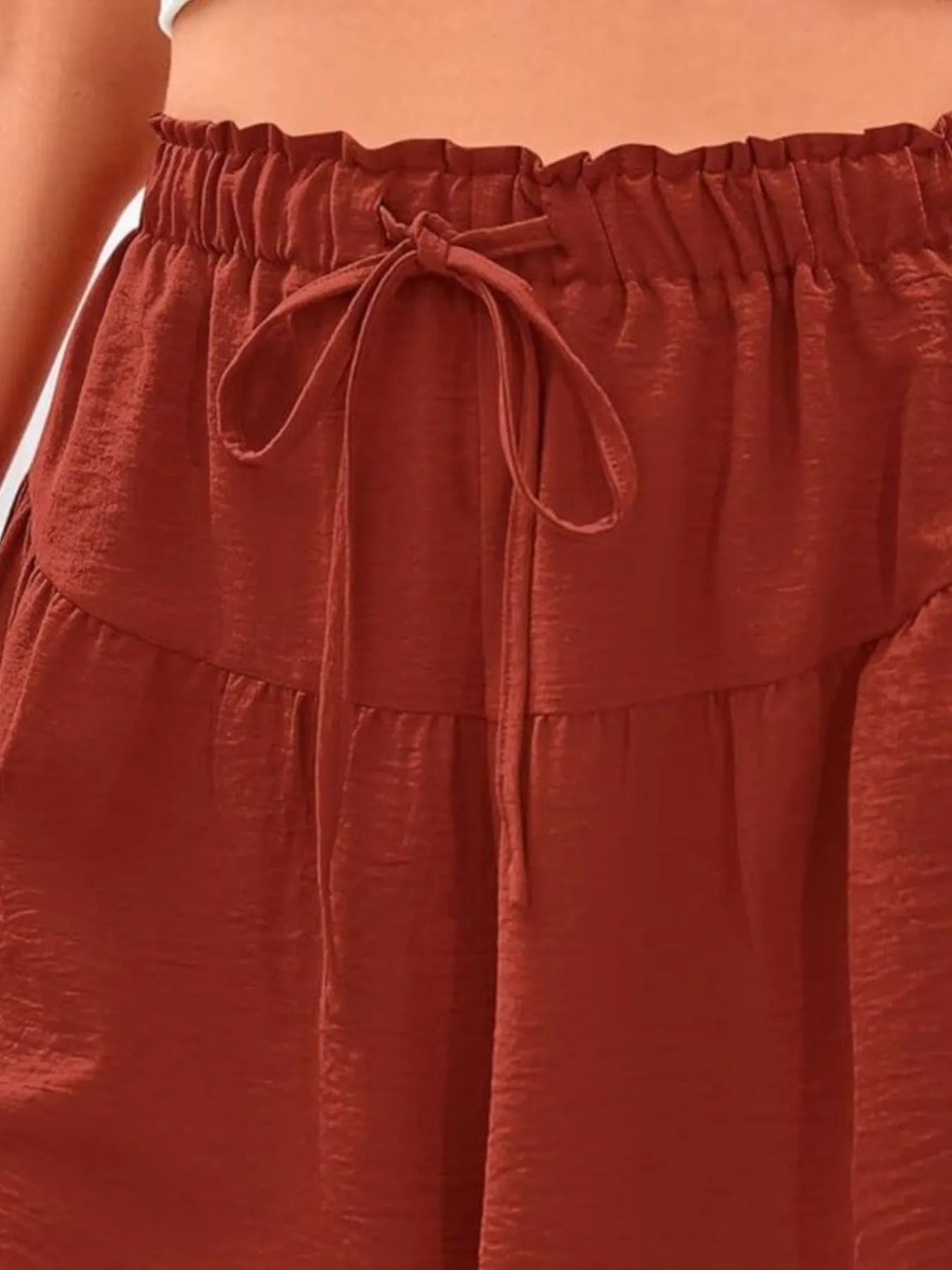 Full Size Casual Drawstring High Waist Relaxed Shorts Plus Size OutfitFlow