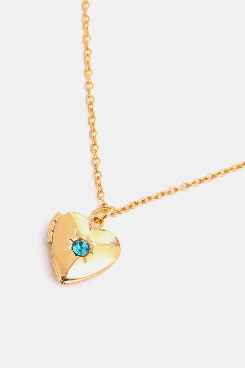 Zircon Heart Shape 14K Gold-Plated Pendant Necklace OutfitFlow