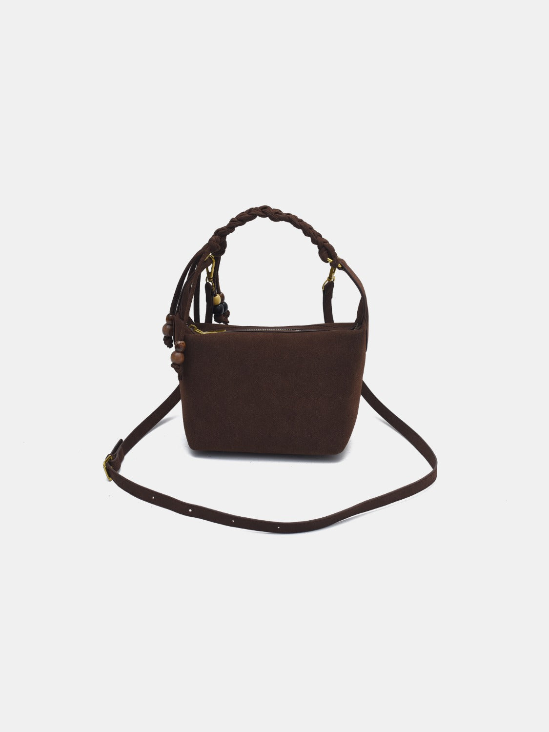 Suede Adjustable Strap Shoulder Bag