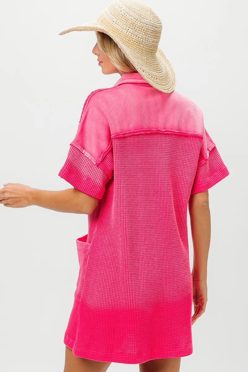 BiBi Dip Dye Mineral Washed Knit Dress OutfitFlow