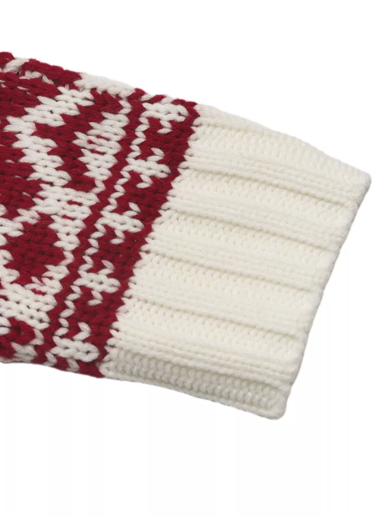 Christmas Cable Knit Long Sleeve Sweater OutfitFlow