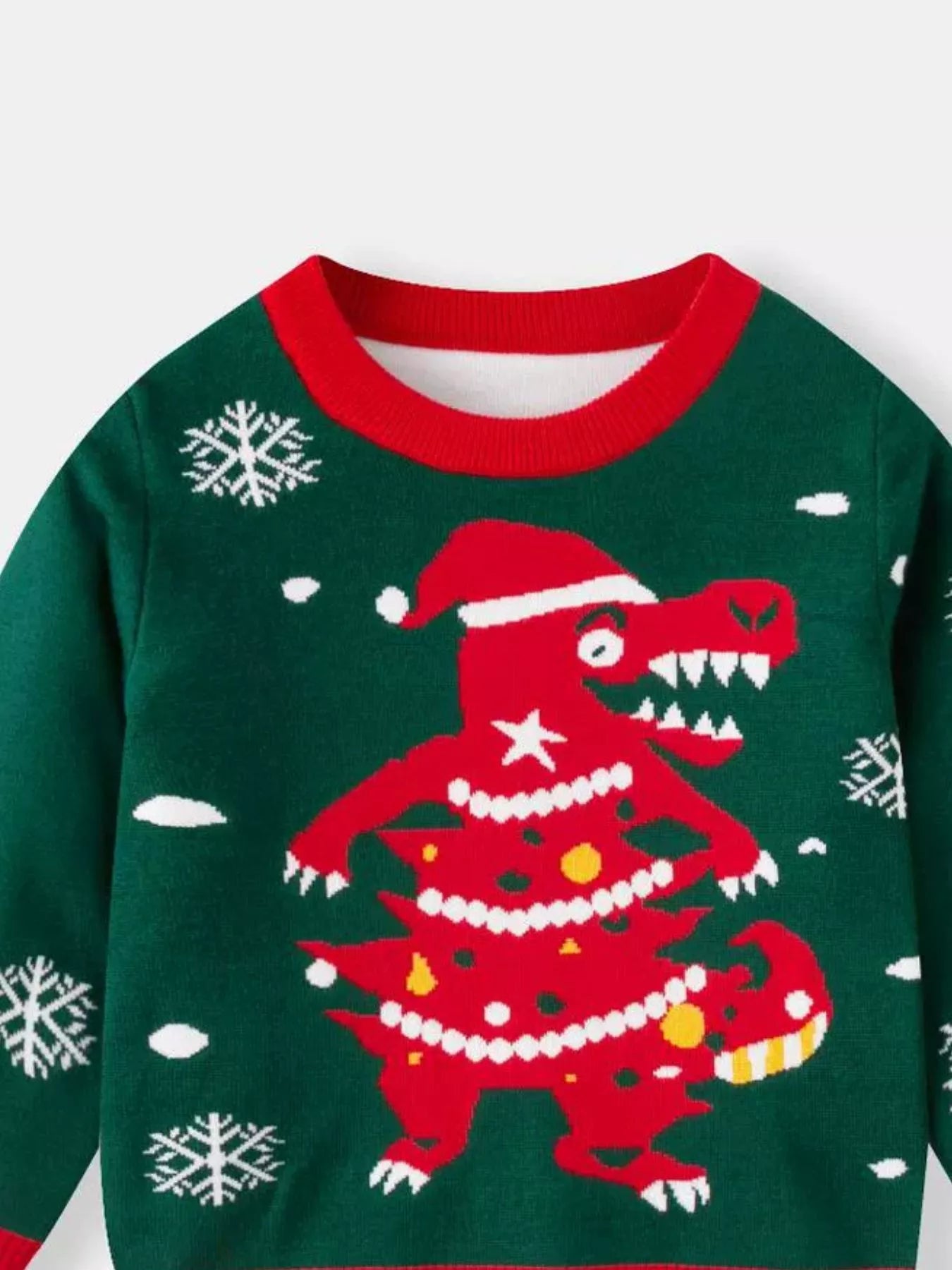 Children's Christmas Tree Round Neck Sweater OutfitFlow