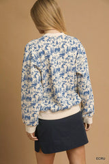 Umgee Scenic Print Cropped Sweatshirt OutfitFlow