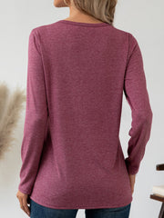 Outfit Flow - Round Neck Long Sleeve T-Shirt