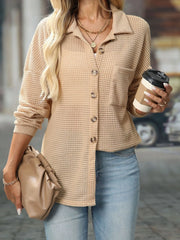 Waffle Knit Button-Down Shirt OutfitFlow