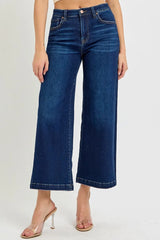 RISEN High Rise Crop Wide Jeans OutfitFlow
