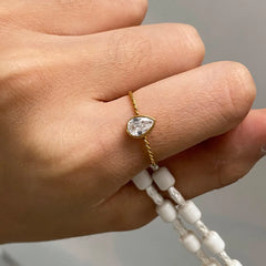 3 Piece Stainless Steel Rhinestone Sunburst Crown Ring OutfitFlow