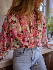 Floral Print Button Up Shirt OutfitFlow