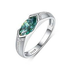 1 Carat Moissanite 925 Sterling Silver Ring OutfitFlow