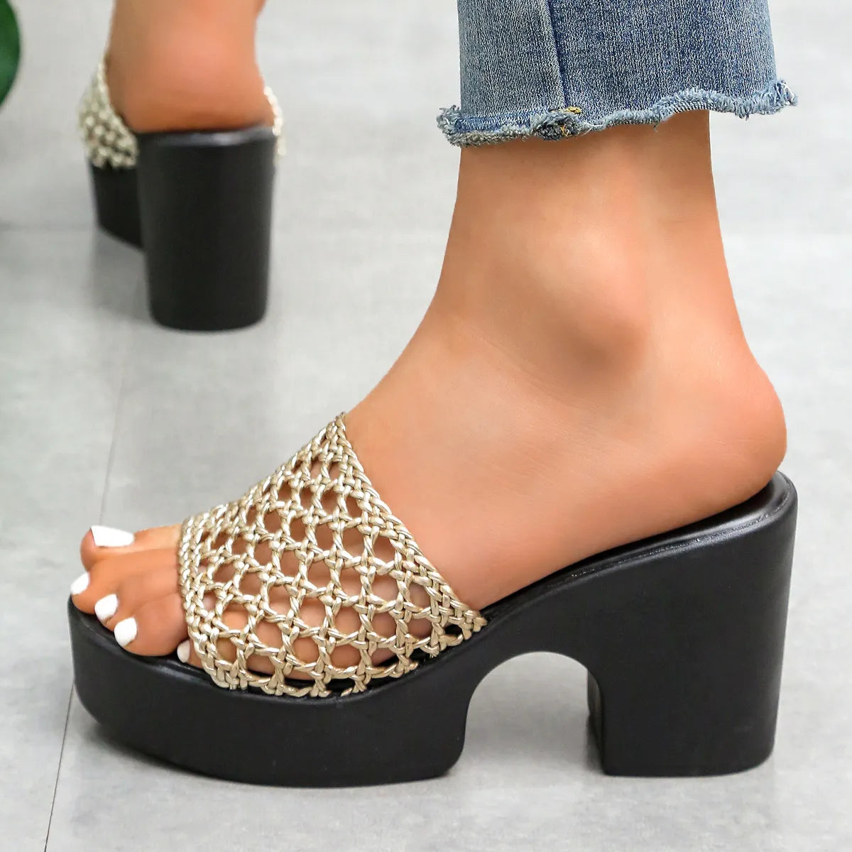 Open Toe Wedge Sandals OutfitFlow