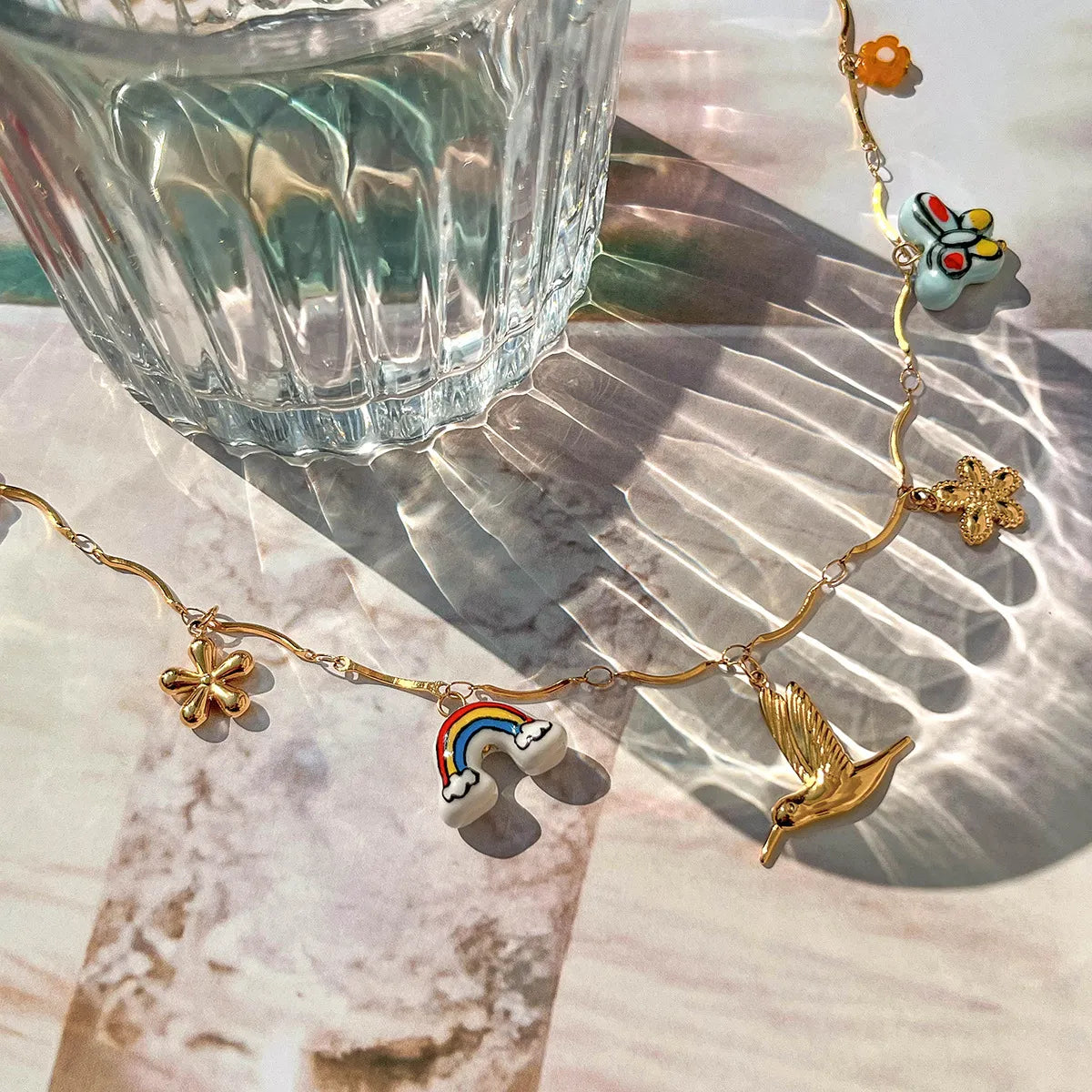 18K Gold-Plated Stainless Steel Pendant Necklace OutfitFlow