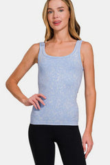 Zenana Ribbed Scoop Neck Tank