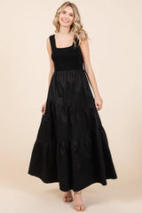 Mittoshop Mix Media Square Neck Maxi Dress OutfitFlow