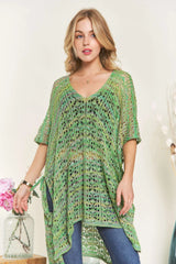 ADORA Crochet Cover Up Tunic Top OutfitFlow