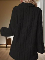 Double-Breasted Fleece Longline Coat OutfitFlow