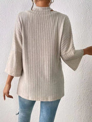 Ribbed Knit Tank & Long Sleeve Top Set OutfitFlow
