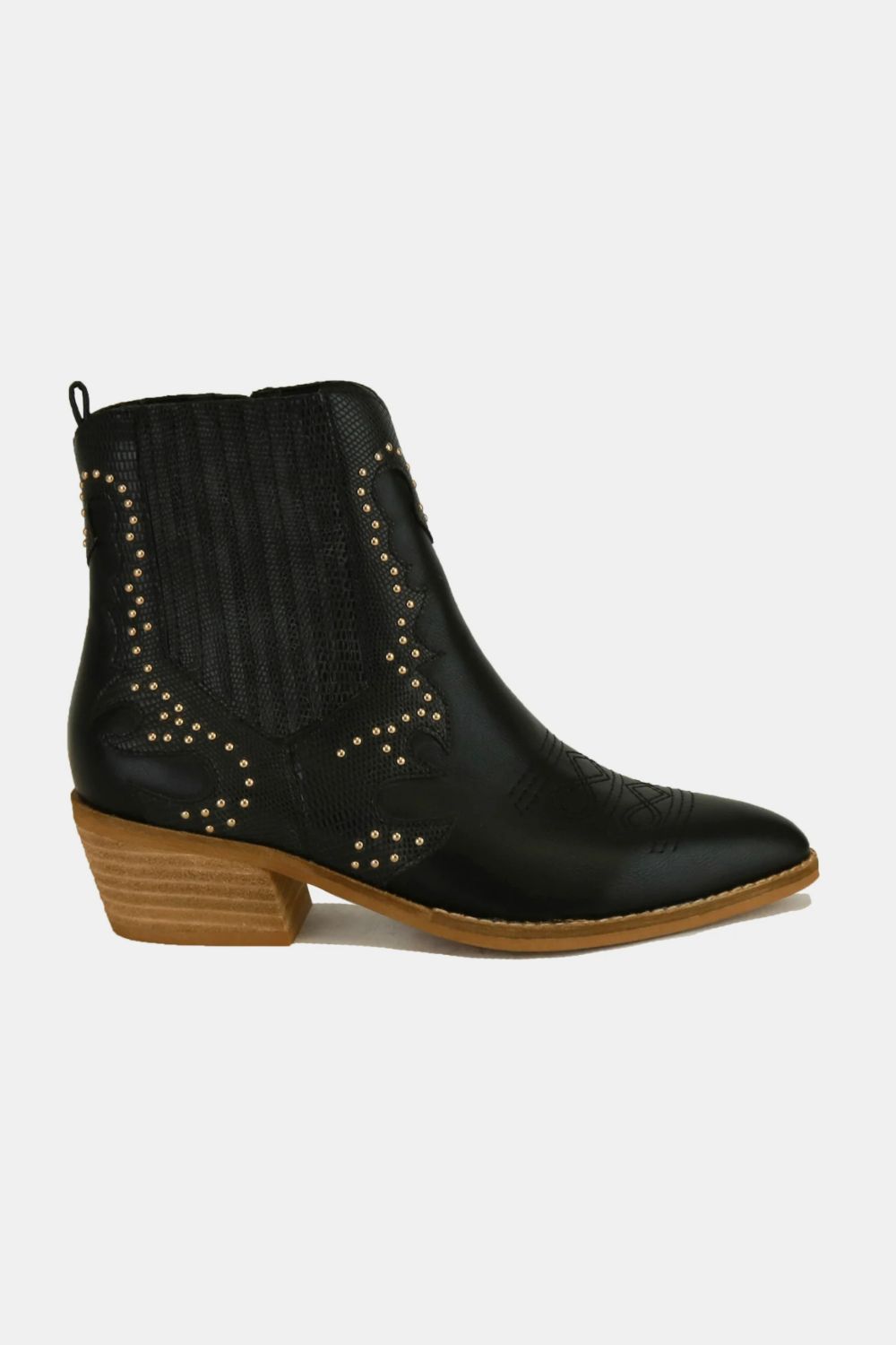 Beast Fashion Studded Detail Point Toe Boots OutfitFlow