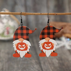 Wooden Dwarfs Pumpkin Dangle Earrings OutfitFlow