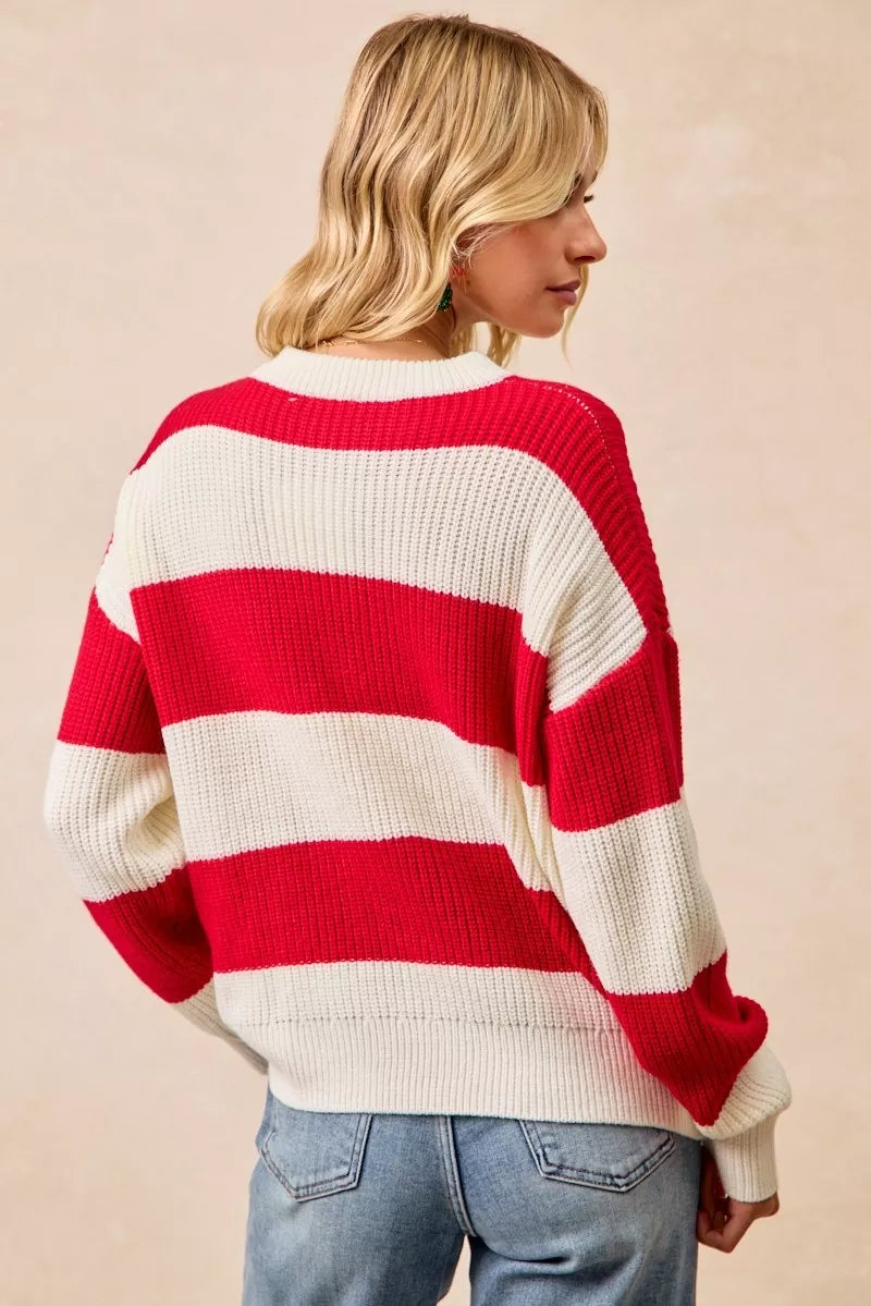 BiBi Christmas Merry Lettering Sweater OutfitFlow