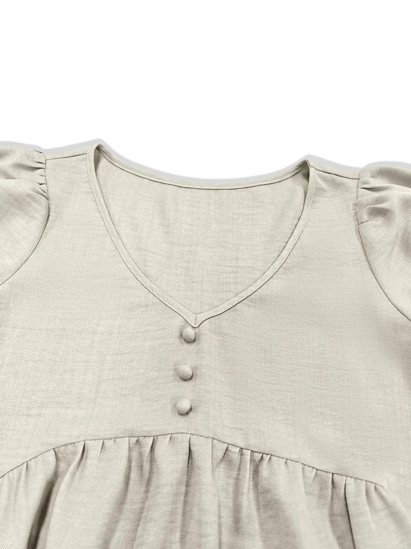 Puff Sleeve Babydoll Mini Dress OutfitFlow