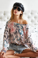 BiBi Tie Dye Terry Knit Terry Top OutfitFlow