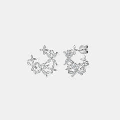 925 Sterling Silver Moissanite Lucky Clover Earrings OutfitFlow