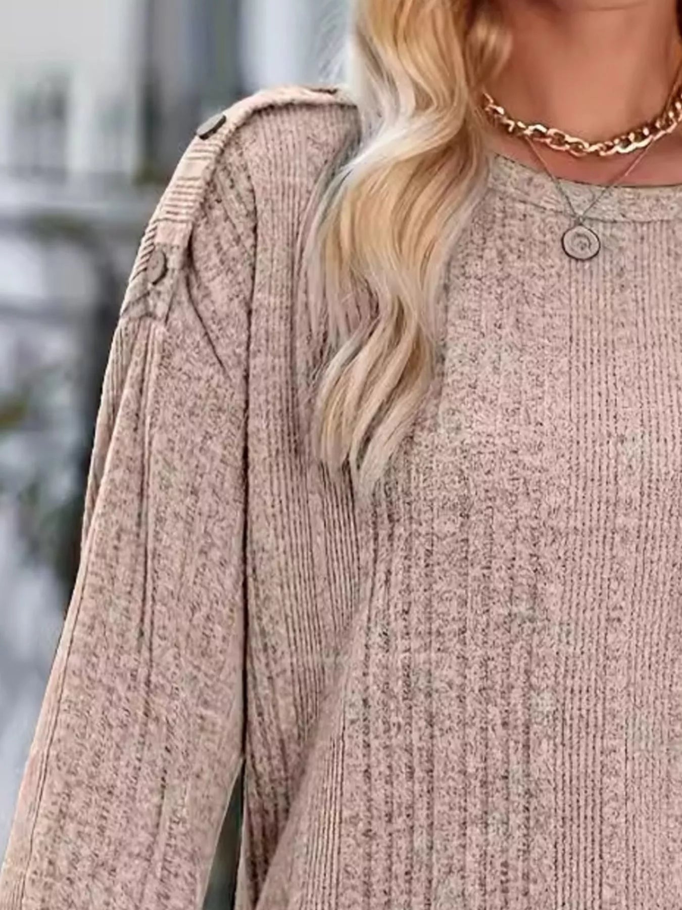 Boat Neck Ribbed Knit T-Shirt OutfitFlow