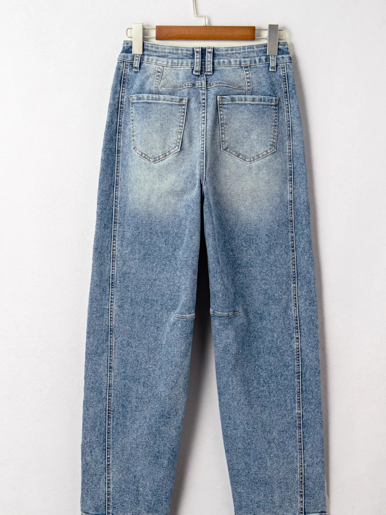 Vintage Washed Seam Detail Shift Jeans OutfitFlow